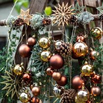 Artikel Weihnachtskugel Plastik Gold 6cm 12 St