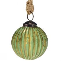 Artikel Weihnachtskugeln Glas Grün Gold Glaskugeln Ø7cm 6 St
