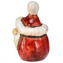 Artikel Keramik Weihnachtsmann Figur, Rot, 7cm – Festliche Weihnachtsdekoration – 6 St