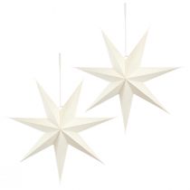 Artikel Papierstern Weiß 60cm 2er Set Weihnachtsdeko Leuchtstern