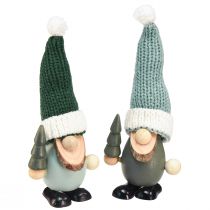 Artikel Weihnachtswichtel Deko Wichtel Holz Grün Mint H14cm 6 St