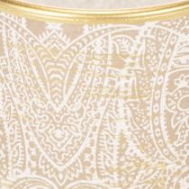 Artikel Windlicht Glas Teelichthalter Paisley Muster Ø8cm H9cm 2St