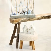 Artikel Windlicht Haus Keramik Tischdeko Advent Weiß H18cm