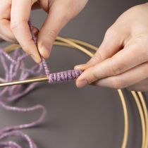 Artikel Wollkordel Rosa mit Goldfaden und Drahtverstärkung 5m x 5mm für Dekoration und Bastelideen