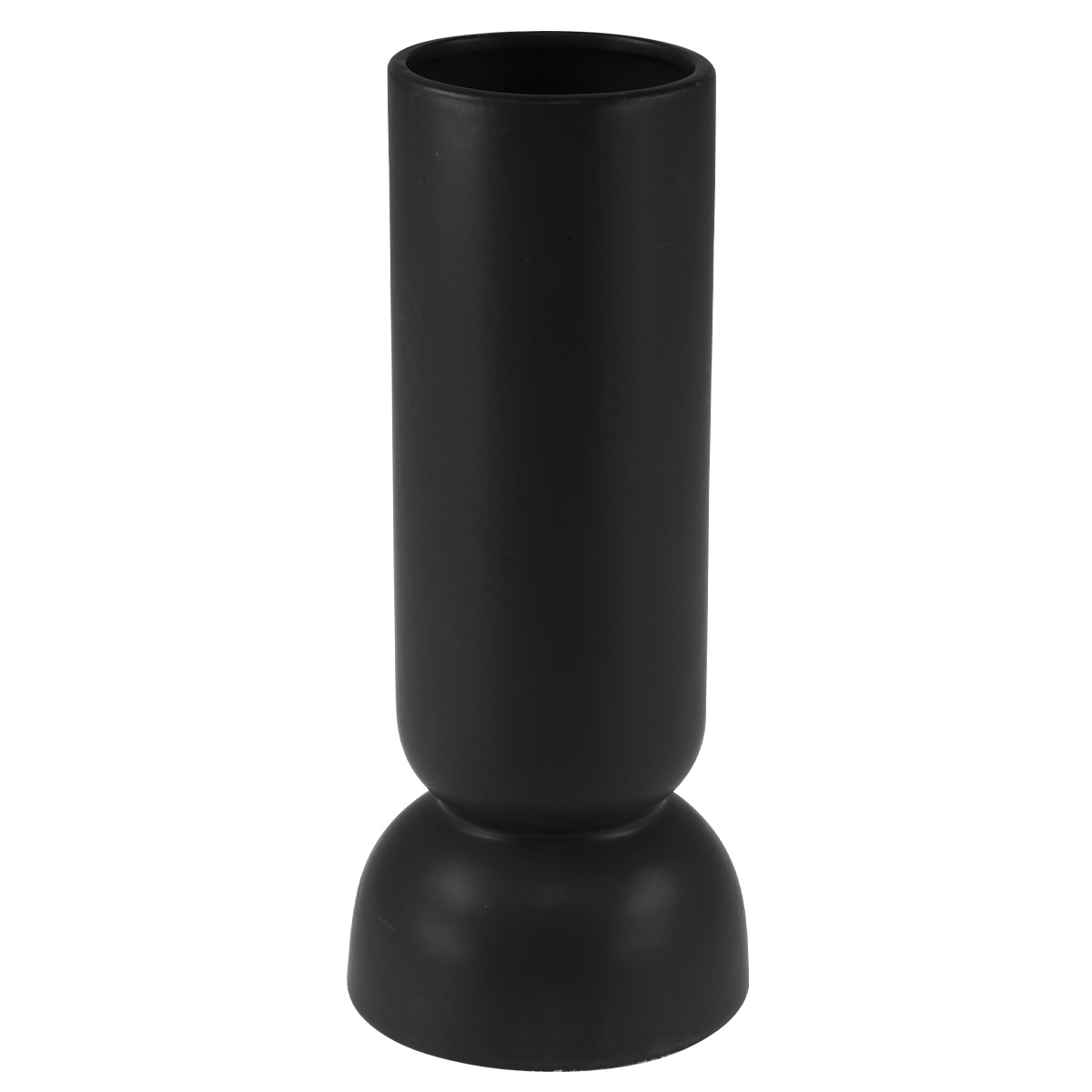 Floristik21.de Keramik Vase Schwarz Modern Oval Form Ø11cm H25,5cm15815