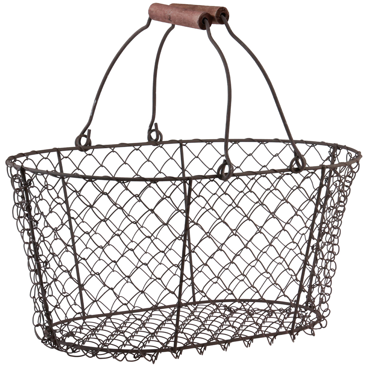 Warmhm Wandmontierter Drahtkorb - Rustikaler Aufbewahrungskorb Ohne Bohren