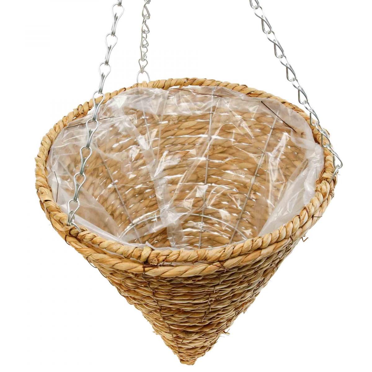 Hängeschale Rund Holz D30cm - Paulownia Holz Hängeampel