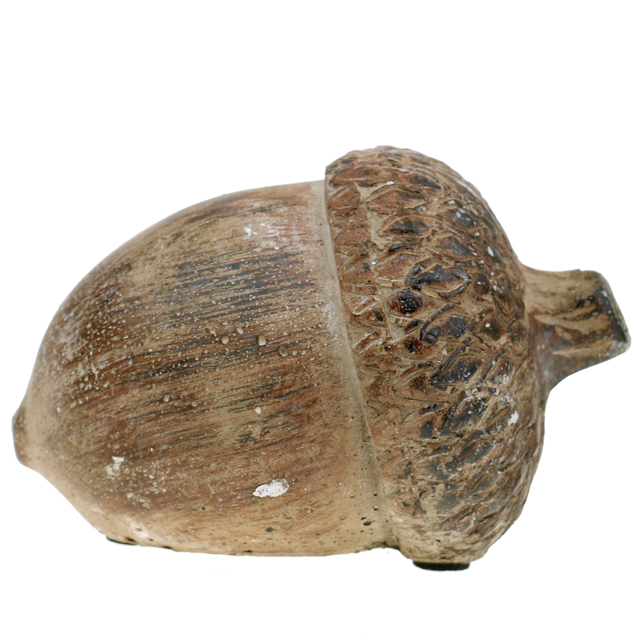 Logbuch-Verlag Dekofigur Vogel braun auf Eichel & Tannenzapfen 10–11 cm – Herbstdeko Figur aus Kunststein – 2er Set