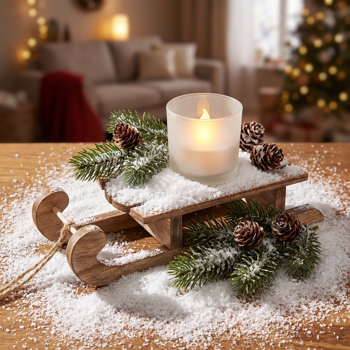 Deko Schnee fein Weiß 12g für Weihnachtsdeko