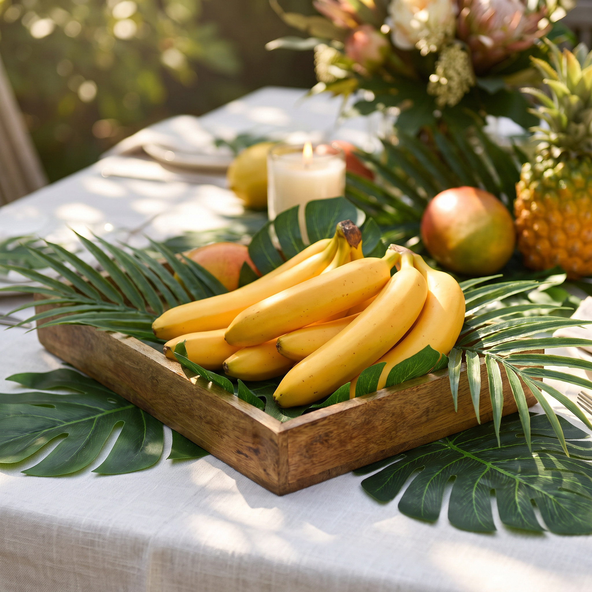 Künstlicher Bananenbund Deko-Obst Baby-Bananen