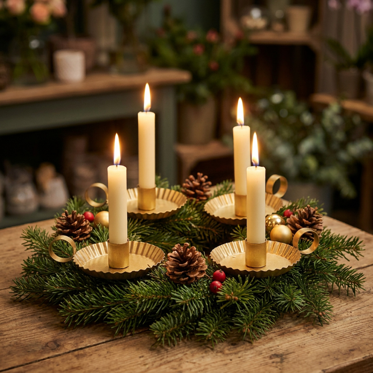 Kerzenständer Metall Gold Ø9,5cm 4er-Set