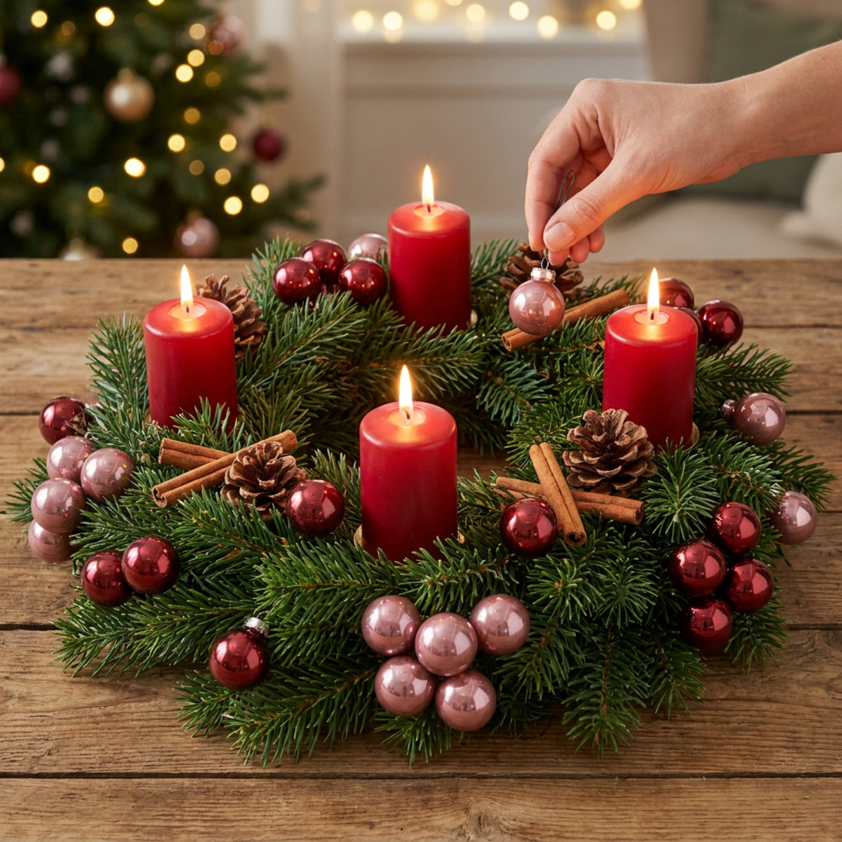 Mini Weihnachtskugeln Glas Bordeaux Rosa Ø2,5cm 140 St