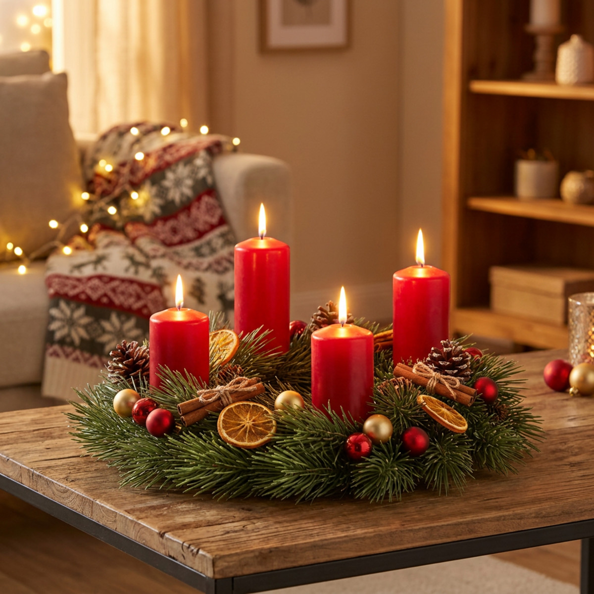 Kiefernkranz Künstlich 30 cm Weihnachtsdeko