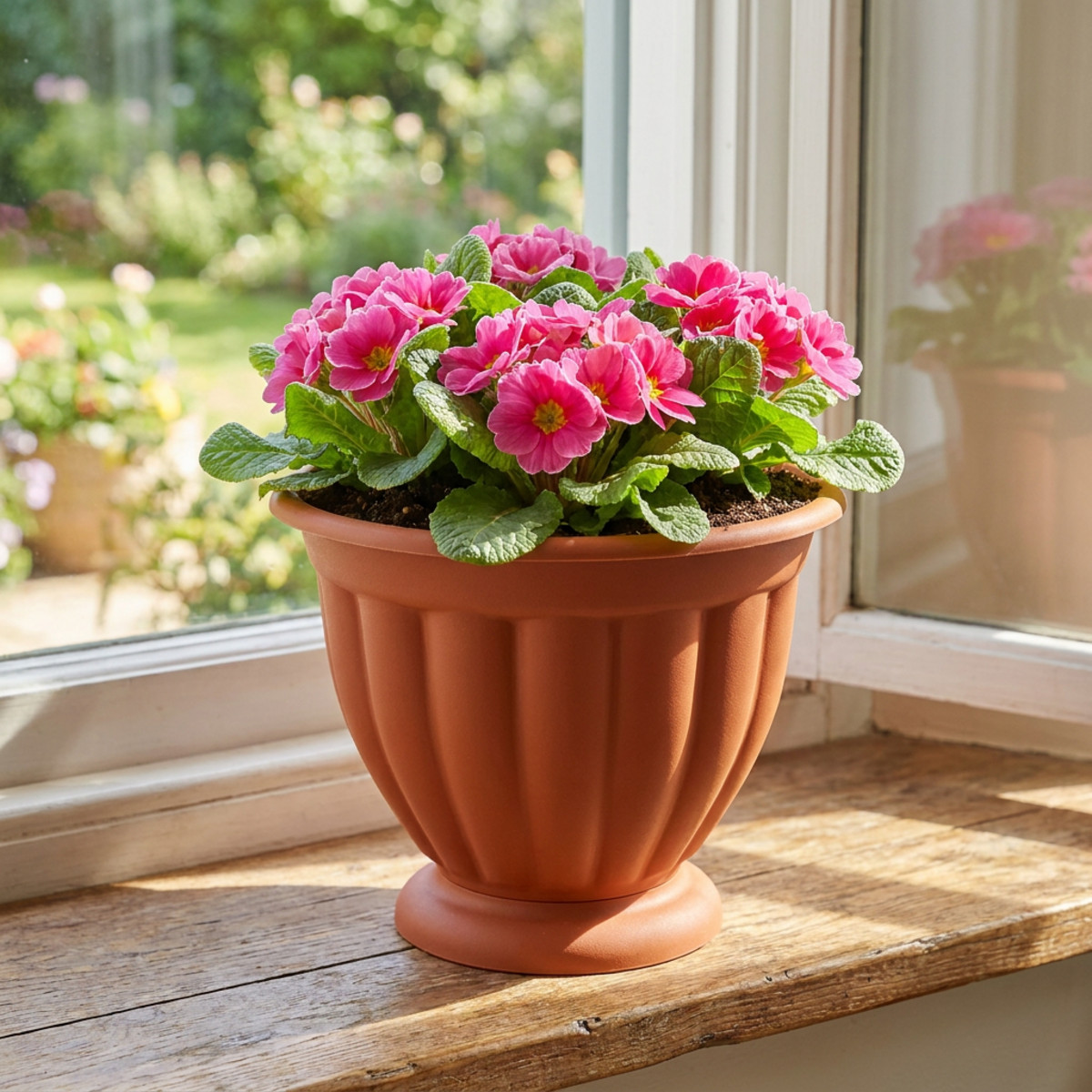 Topf mit Fuß Terrakotta Ø19cm H15cm