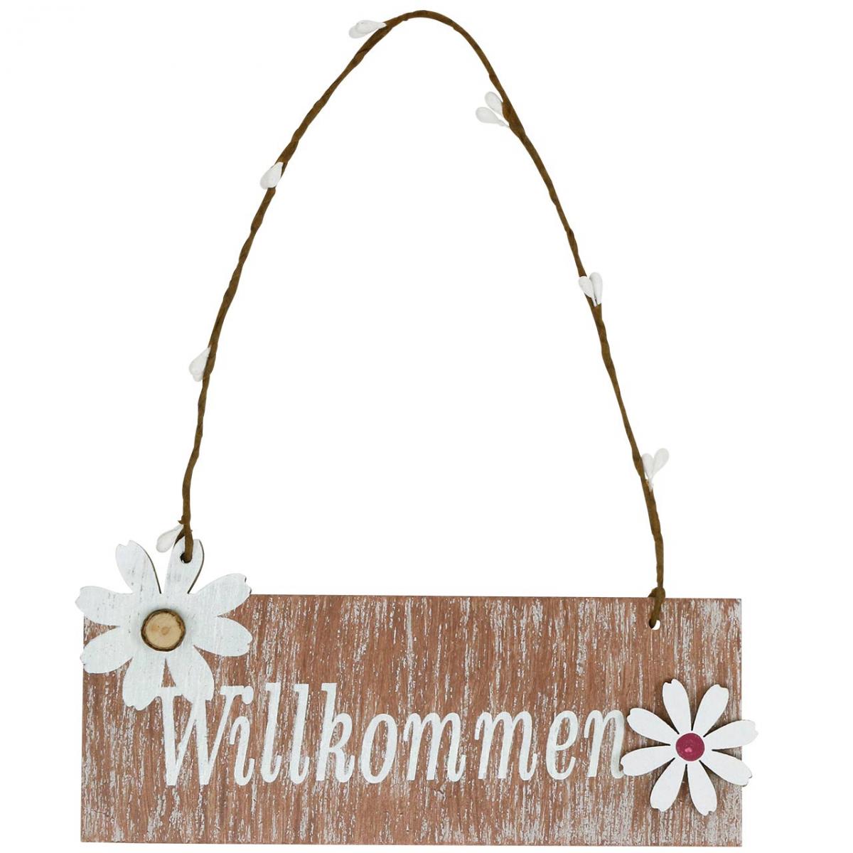 Floristik21.de Florales Willkommensschild, Frühling, Türdeko