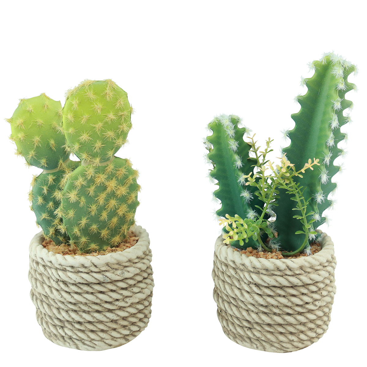 Künstlicher Kaktus im Topf 28cm 2er Set