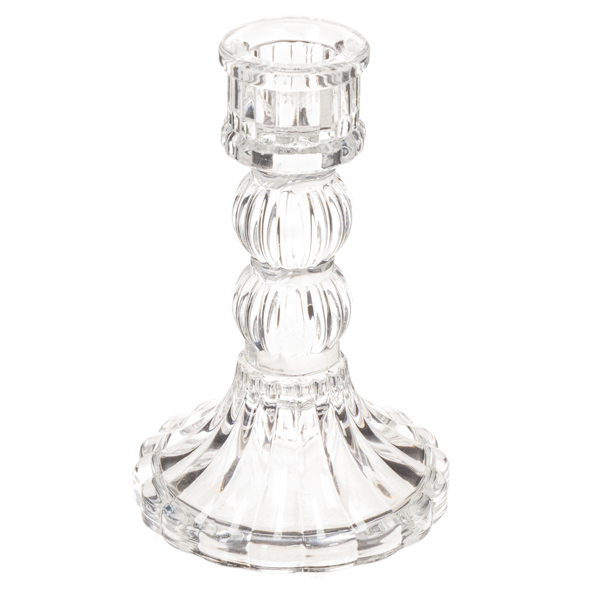 Kerzenhalter Glas klar 12cm 2er-Set für Profis