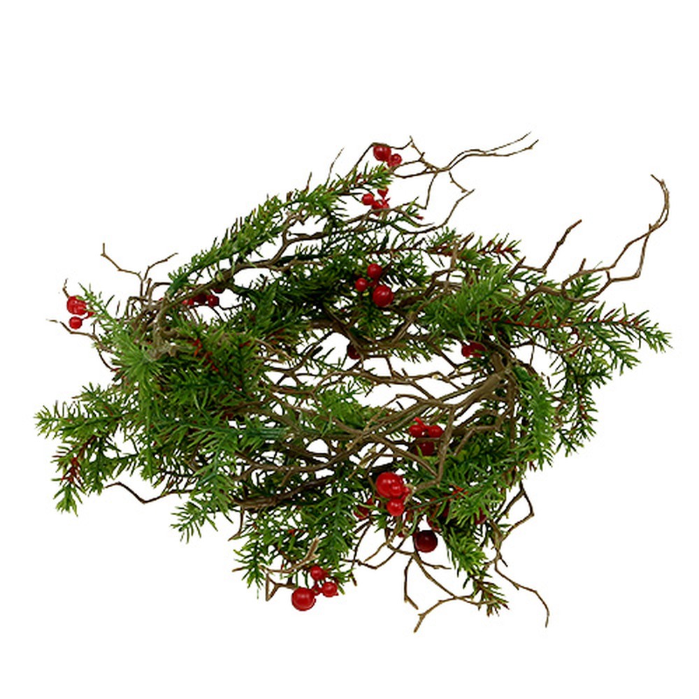 Tannengirlande mit Beeren Grün Rot L119cm Großhandel und