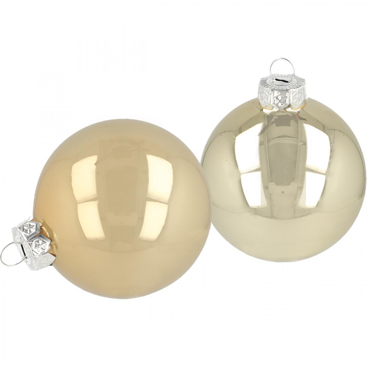 Floristik21.de Christbaumkugeln, Baumschmuck, Glaskugeln Weiß/Perlmutt