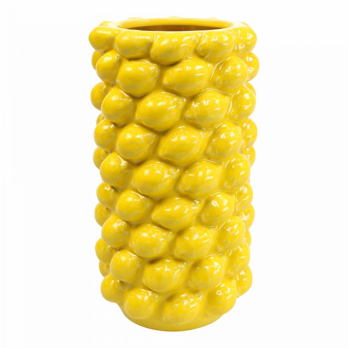 Floristik21.de Zitronenvase Vase Zitronen Gelb Sommerdeko Ø15cm H30cm