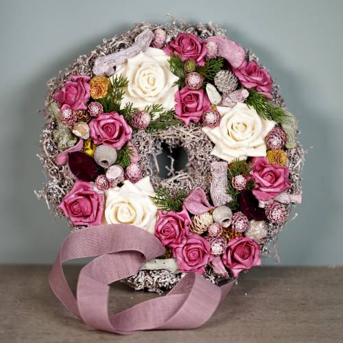 Artikel Foam-Rose Ø7,5cm Altrosa 18 St