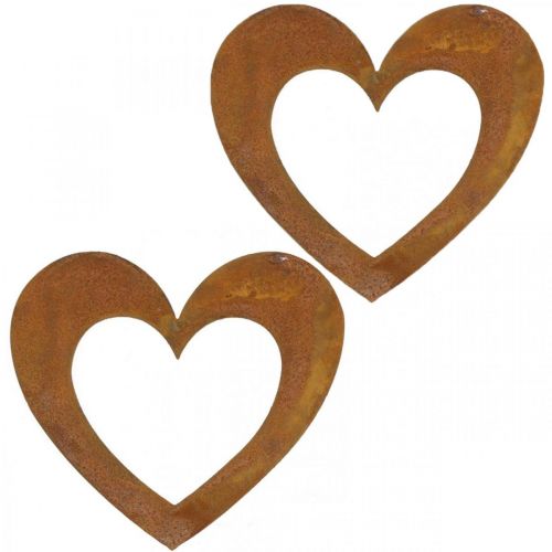 Herz Rost Deko-Herz Garten Metall 15cm 6St Herz Rost Deko-Herz Garten Metall 15cm 6St