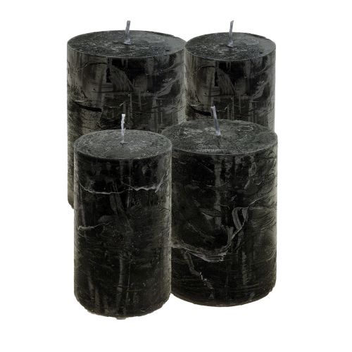 Artikel Schwarze Kerzen Durchgefärbte Stumpenkerzen Rustic Kerzen