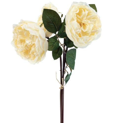 Artikel Künstliche Rosen wie echt Creme Kunstblumen 48cm 3St