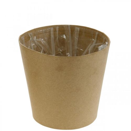 Floristik21 Papier-Blumentopf, Pflanztopf, Übertopf Natur Ø13cm H12,5cm 4St