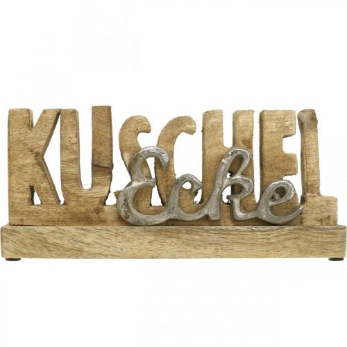 Floristik21 Schriftzug Holz, Kuschelecke, Deko Aufsteller L27cm H12cm