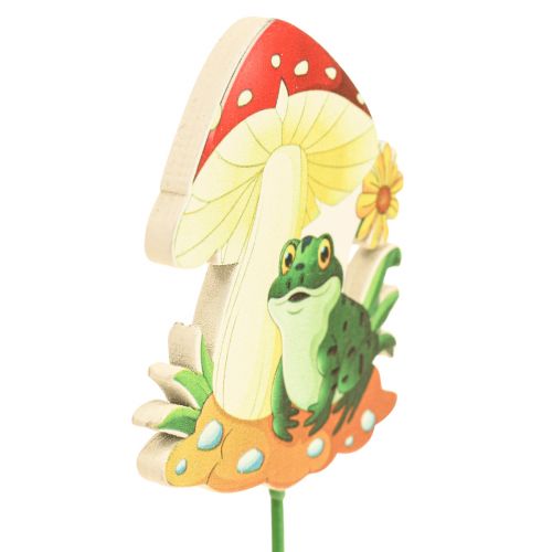 Artikel Dekostecker Holz Blumenstecker Frosch Deko 6,5cm 18 St