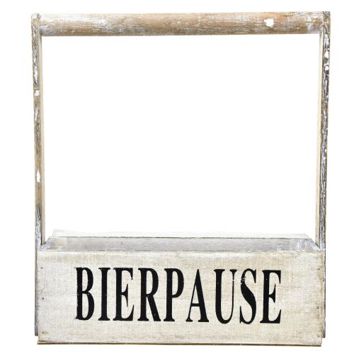 Artikel Pflanzkiste mit Henkel Vintage Kiste „Bierpause“ 30×9×10cm