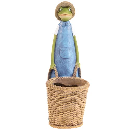 Floristik21 Frosch Deko Übertopf Polyresin Tischdeko Sommer H31,5cm