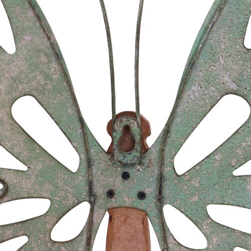 Floristik21 Wanddeko Schmetterling Deko Metall Holz Vintage 46×43cm