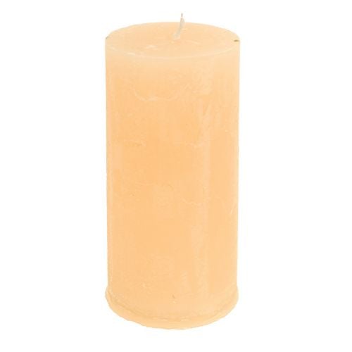 Durchgefärbte Kerzen Apricot Hell Stumpen 50×100mm 4St