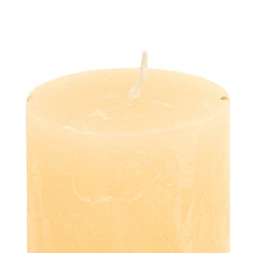Artikel Durchgefärbte Kerzen Apricot Hell Stumpen 50×100mm 4 St