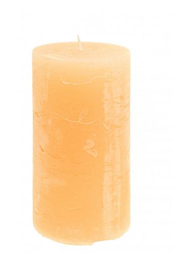 Floristik21 Kerzen Apricot Hell Durchgefärbt Stumpenkerzen 85×150mm 2St