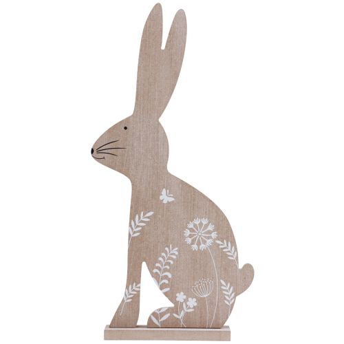 Floristik21 Osterhase Osterdeko Holz Deko Hase sitzend 20×40cm