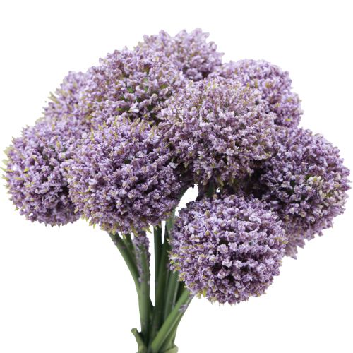 Floristik21 Kunstblumen Kugelblume Allium künstlich Violett 25cm 12 St