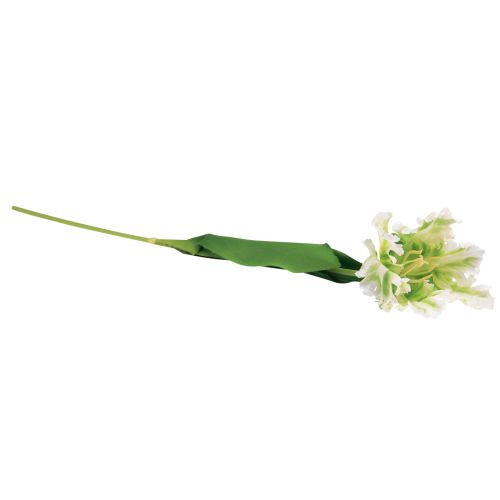 Artikel Kunstblume Papageientulpe künstlich Tulpe Grün Weiß 69cm