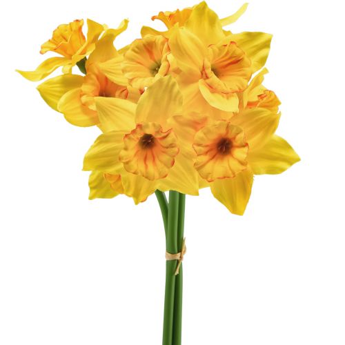 Narzissen Deko Kunstblumen Gelb Osterglocken 38cm 3 St