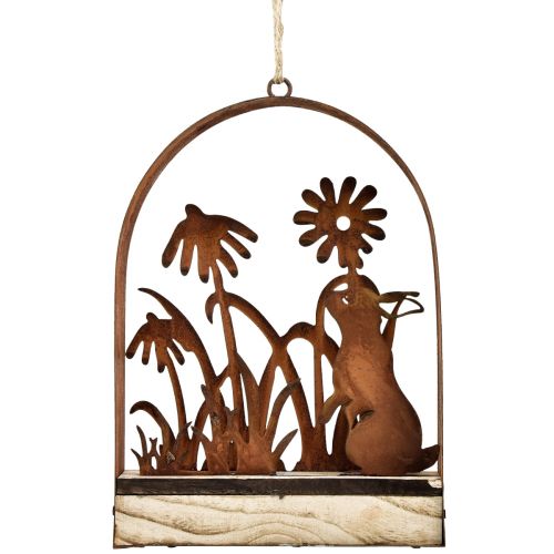 Floristik21 Osterdeko Rost Hasen Deko Hängedeko Metall 20×5×29,5cm