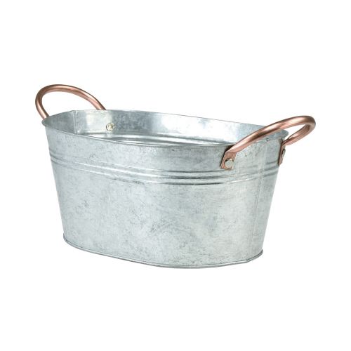 Artikel Blumenschale mit Griffen Dekoschale Metall 17,5×12×9cm