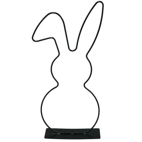 Floristik21 Deko Hase Schwarz Metall Aufsteller Ostern 30cm 4 St