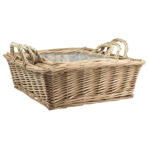 Artikel Pflanzkorb Korb rechteckig Weide Natur 39/33/27cm 3er-Set