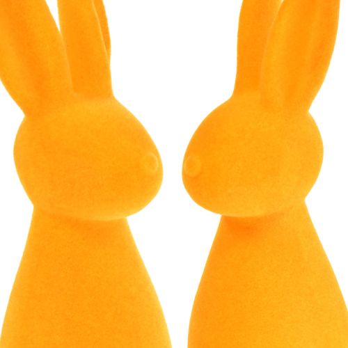 Artikel Osterhasen Orange Beflockt – 2. Wahl – Osterdeko Hasen 8x10x29cm 2 St