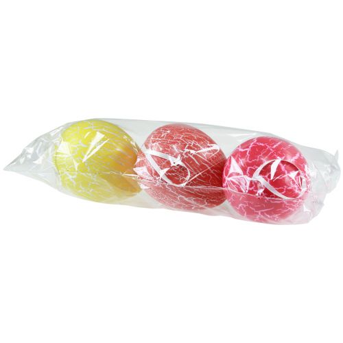 Artikel Dekohänger Ostereier Gelb/Pink/Rot Krakelee Ø15cm 3 St