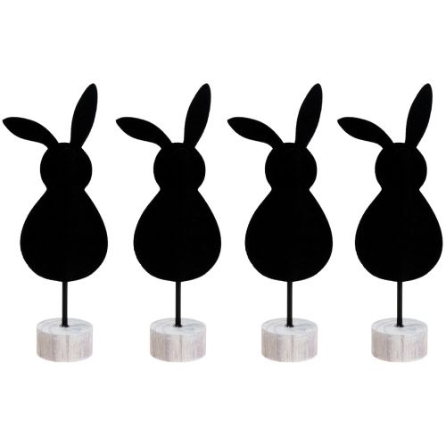 Artikel Aufsteller Tischdeko Osterhasen Filz Schwarz 28,5cm 4 St