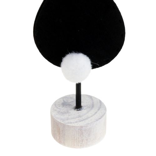 Artikel Aufsteller Tischdeko Osterhasen Filz Schwarz 28,5cm 4 St