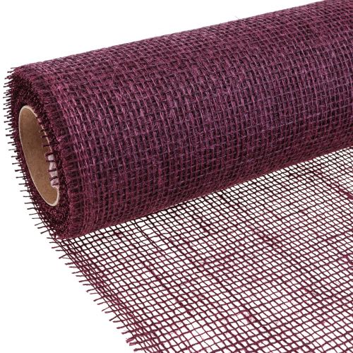 Floristik21 Tischläufer Jute Juteband Tischband Weinrot 30cm 5m